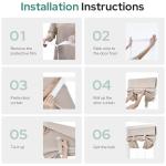 Linen Blackout French Door Curtains - 26 x 40 Inch