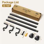 Yafex Adjustable Heavy-Duty Curtain Rod, 32-144 Inch
