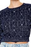 Forever 21 Women's Rhinestone Glitter Knit Sweater