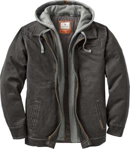 Legendary Whitetails Men's Hooded Waxed Coat, Tarmac