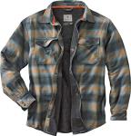 Men's Thermal Lined Plaid Flannel Shirt Jacket