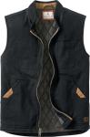 Men's Quilted Canvas Vest - Heavy Duty Black