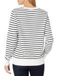 Women's Fleece Crewneck Sweatshirt - Navy Stripe