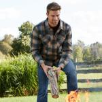 Men's Thermal Lined Plaid Flannel Shirt Jacket