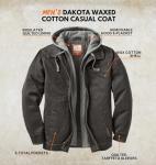 Legendary Whitetails Men's Hooded Waxed Coat, Tarmac