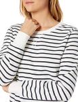 Women's Fleece Crewneck Sweatshirt - Navy Stripe