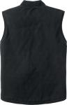 Men's Quilted Canvas Vest - Heavy Duty Black