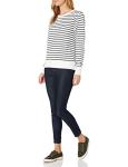 Women's Fleece Crewneck Sweatshirt - Navy Stripe