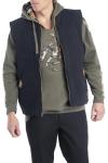 Men's Quilted Canvas Vest - Heavy Duty Black