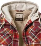 Men’s Hooded Plaid Flannel Shirt Jacket