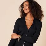 Amazon Essentials Women's Black V-Neck Cardigan