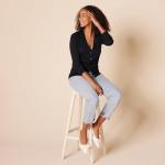 Amazon Essentials Women's Black V-Neck Cardigan