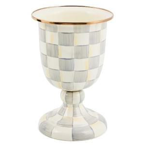MACKENZIE-CHILDS Gray-and-White Check Vase