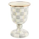 MACKENZIE-CHILDS Gray-and-White Check Vase