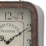 Rustic Metal Tabletop Clock with Handle