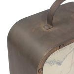 Rustic Metal Tabletop Clock with Handle