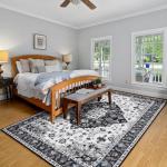 Vintage Floral Area Rug, 4x6 Machine Washable