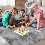 Ultra Soft 5X8 Shag Area Rug - Tie-Dye Grey