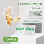 100 Count Hearing Aid Cleaning Wipes, Individually Packaged