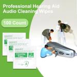 100 Count Hearing Aid Cleaning Wipes, Individually Packaged