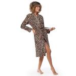 Fruit of the Loom Women's Brown Cheetah Fleece Robe