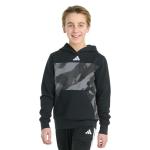 adidas Boys Color Block Camo Hoodie, Black, S