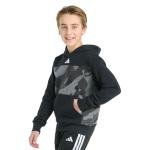 adidas Boys Color Block Camo Hoodie, Black, S