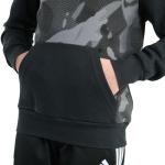 adidas Boys Color Block Camo Hoodie, Black, S