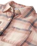 Girls' Long Sleeve Plaid Button-Up Shirt, Pink
