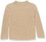 Girls' Tan Wide-Neck Pullover Sweater, Medium