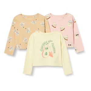Girls' Long Sleeve T-Shirts Pack: Cool Cat/Tiger/Fruit