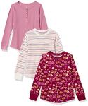 Amazon Essentials Girls' Thermal T-Shirt 3-Pack
