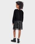Girls' Long Sleeve Black Sweater Dress