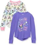Girls' Long-Sleeve Thermal T-Shirts Pack, Disney Themes