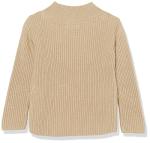 Girls' Tan Wide-Neck Pullover Sweater, Medium
