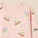 Girls' Long Sleeve T-Shirts Pack: Cool Cat/Tiger/Fruit