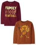 Boys' Holiday Long Sleeve Graphic T-Shirts 2-Pack