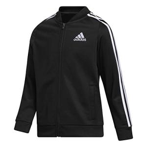 adidas Girls' Zip Front Bomber Jacket - Adi Black
