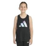 adidas Girls' Black Racerback Tank Top, Small