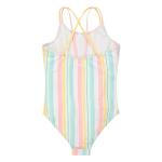 Hurley Girls' Striped One Piece Swimsuit, Ivory