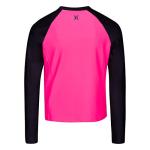 Hurley Girls Hyper Pink Long Sleeve Rash Guard