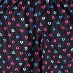 Hurley Girls' Black and Pink Heart Pajama Set