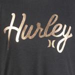 Hurley Girls Graphic Front Tie T-Shirt, Black/Pink