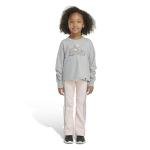 adidas Girls' Long Sleeve Tee and Flare Pants Set