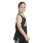 adidas Girls' Black Racerback Tank Top, Small