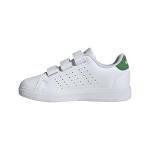 adidas Kids Advantage Base 2.0 Shoes, White/Green