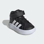 Adidas Kids Grand Court Mid Top Sneakers, Black/White