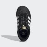 adidas Originals Kids Superstar Sneaker, Black/White