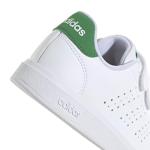 adidas Kids Advantage Base 2.0 Shoes, White/Green