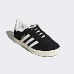 adidas Kids Gazelle Black/White/Gold Sneakers 11M